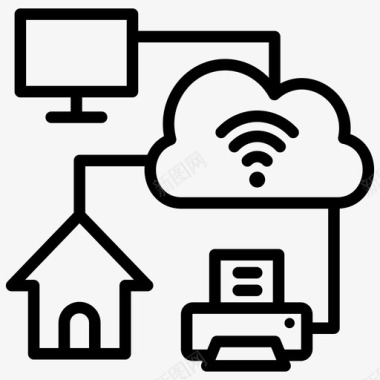 互联网服务云服务云技术图标图标