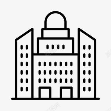 建筑物城市公司图标图标
