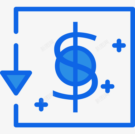 货币电子商务130蓝色图标svg_新图网 https://ixintu.com 电子商务 蓝色 货币