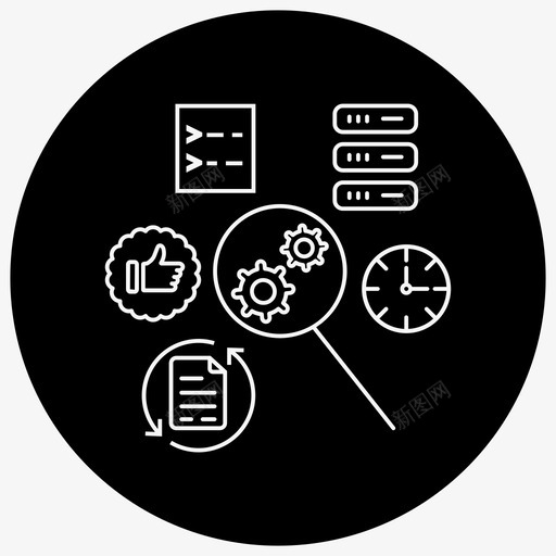 自动化范围配置devops图标svg_新图网 https://ixintu.com devops 敏捷 笔划 自动化 范围 设置 轮廓 配置