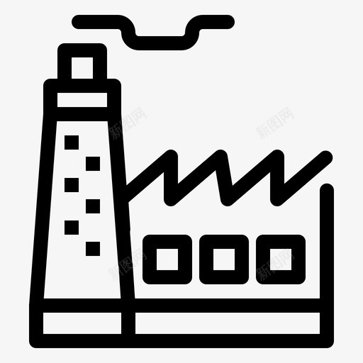 建筑工厂工业图标svg_新图网 https://ixintu.com feb v4 工业 工厂 建筑 界面 网络 集合