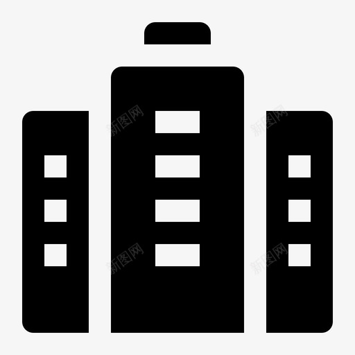 办公楼小镇商业地产图标svg_新图网 https://ixintu.com 办公楼小镇 商业 商业收藏6字形 地产