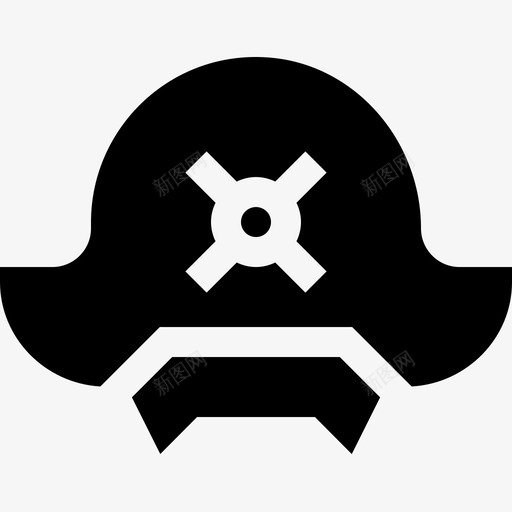 海盗帽万圣节66填充图标svg_新图网 https://ixintu.com 万圣节66 填充 海盗帽