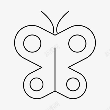 蝴蝶昆虫春天图标图标