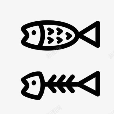 鱼吃快餐图标图标