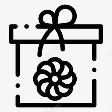 礼物盒子花图标图标