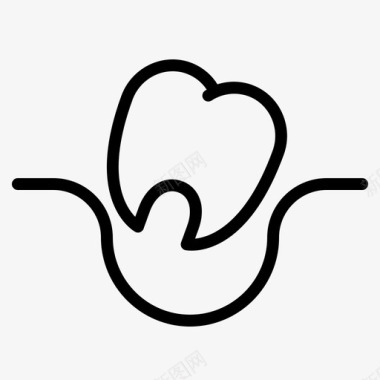 牙齿松动牙科诊所图标图标
