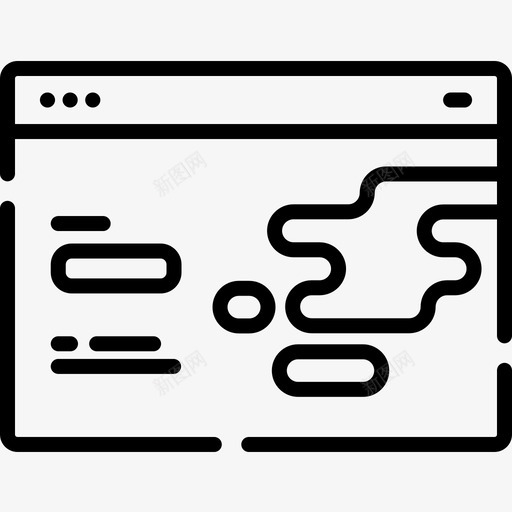 浏览器网站界面线性图标svg_新图网 https://ixintu.com 浏览器 界面 线性 网站