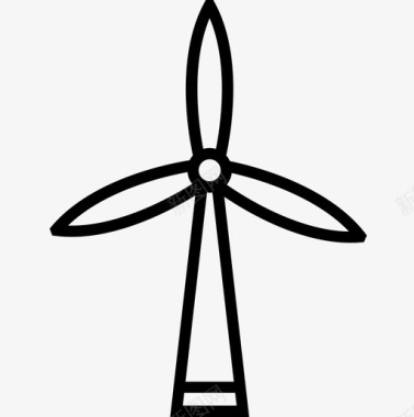 风电电力工业3线性图标图标