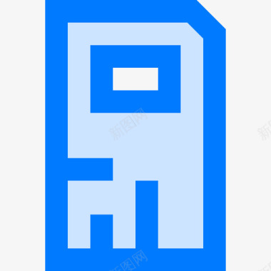 Sim卡电信4蓝色图标图标