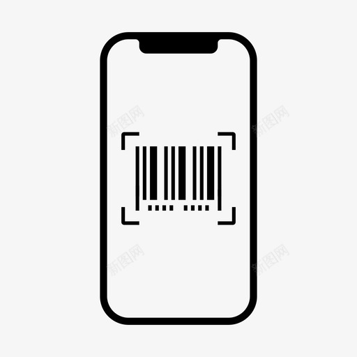 扫描条形码苹果iphone条形码扫描仪图标svg_新图网 https://ixintu.com iphone 手机 扫描 扫描仪 机票 条形码 苹果