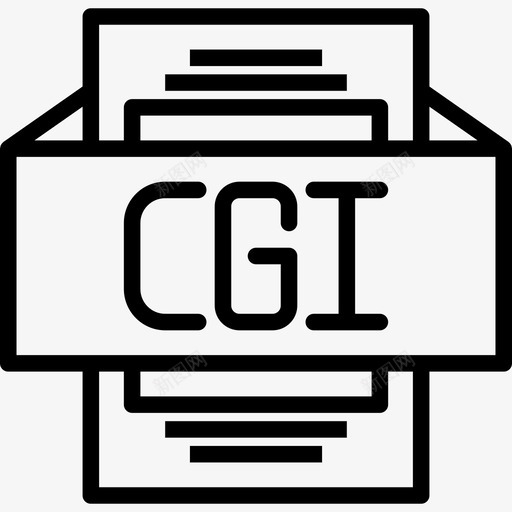 Cgi文件类型3线性图标svg_新图网 https://ixintu.com Cgi 文件 类型 线性