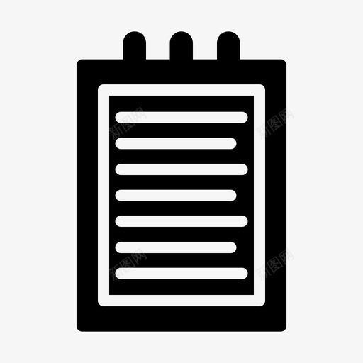 纸和纸板文件记事本图标svg_新图网 https://ixintu.com 书写 文件 文本 纸和纸板 记事本