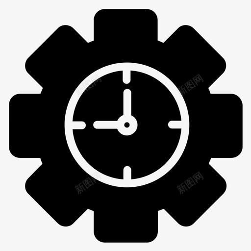 设置闹钟时钟图标svg_新图网 https://ixintu.com 手表 时钟 时间 设置 闹钟
