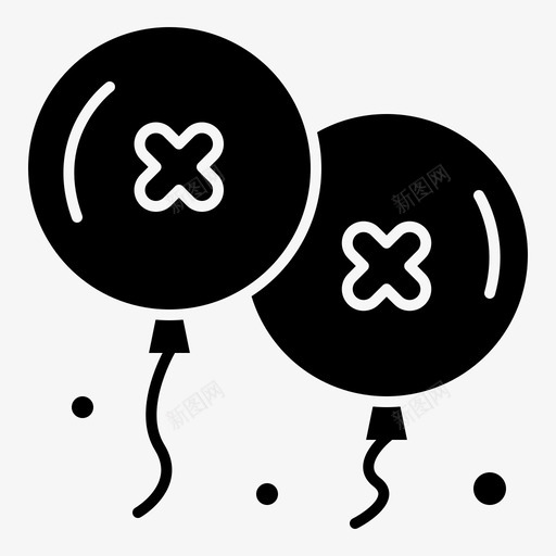 气球生日生日和派对图标svg_新图网 https://ixintu.com 字形 庆祝 气球 派对 爱尔兰 独立日 生日