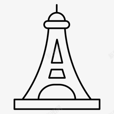 埃菲尔铁塔建筑地标图标图标