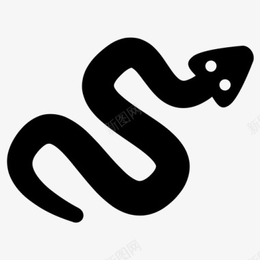 蛇爬行动物有毒图标图标