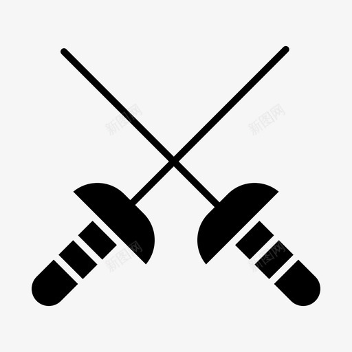 击剑佩剑运动图标svg_新图网 https://ixintu.com 佩剑 击剑 运动 运动中庭和运动训练雕文