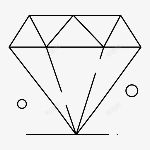 钻石珠宝狂欢节图标svg_新图网 https://ixintu.com 狂欢节 珠宝 细线 钻石