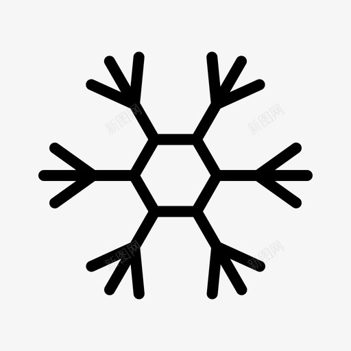 雪冰云雪花图标svg_新图网 https://ixintu.com 天气 雪冰 雪花