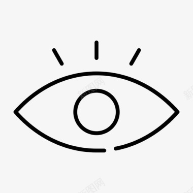 眼睛睁开光学图标图标