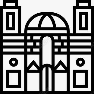 库斯科大教堂地标6直线形图标图标