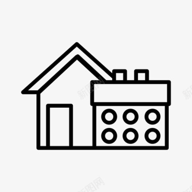 房租账单建筑图标图标