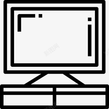 电视家具和家用电器28台线性图标图标