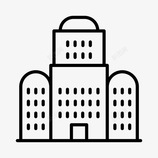 未来主义城市建筑公司图标svg_新图网 https://ixintu.com 公司 大厦 建筑 未来主义城市