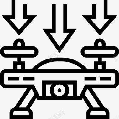 着陆无人机4直线型图标图标