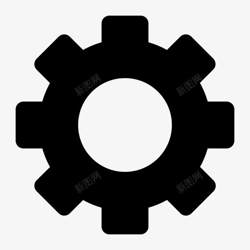 齿轮固定设置图标svg_新图网 https://ixintu.com 固定 工具 简单 设置 轮子 齿轮