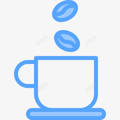 咖啡杯咖啡56蓝色图标svg_新图网 https://ixintu.com 咖啡 咖啡杯 蓝色