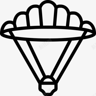 降落伞冒险运动13直线型图标图标
