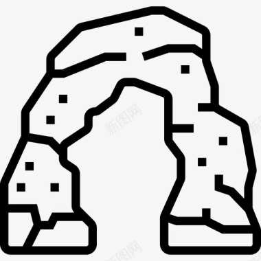 拱门美洲3线形图标图标
