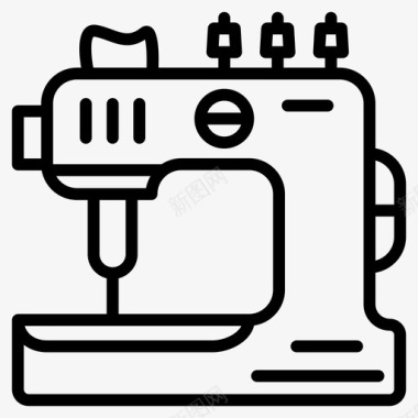 缝纫针织机器图标图标