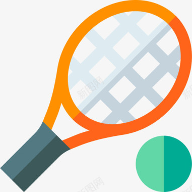 网球户外活动30平坦图标图标