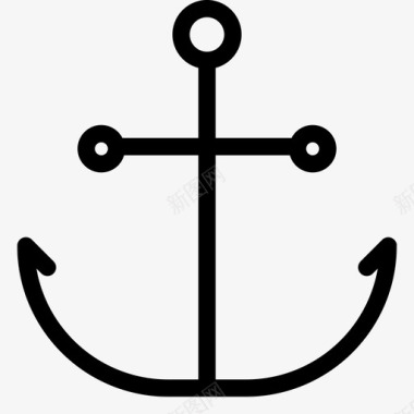 水手锚徽章图标图标