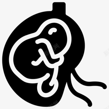 生命胎儿生命和生育符号图标图标