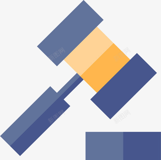 锤子通用数据保护规则扁平图标svg_新图网 https://ixintu.com 扁平 通用数据保护规则 锤子