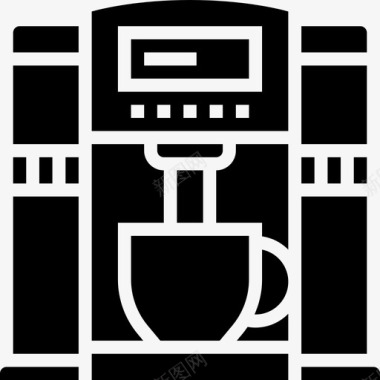 咖啡机家用电器11字形图标图标