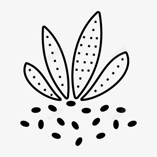 多汁植物仙人掌涂鸦图标svg_新图网 https://ixintu.com 仙人掌 多汁 植物 涂鸦 种子