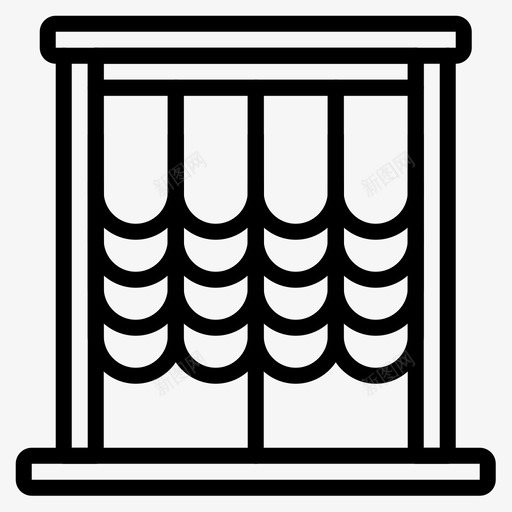 窗户建筑窗户线性图标svg_新图网 https://ixintu.com 建筑 窗户 线性