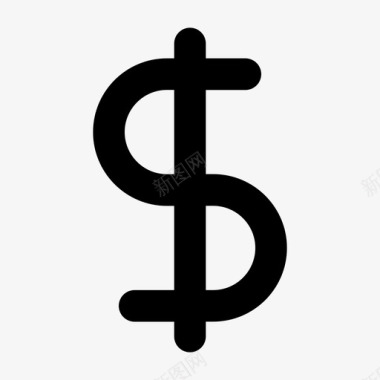 美元货币收入支出图标图标