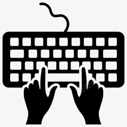 矢量打字员图标打字员内容写作键盘图标高清图片