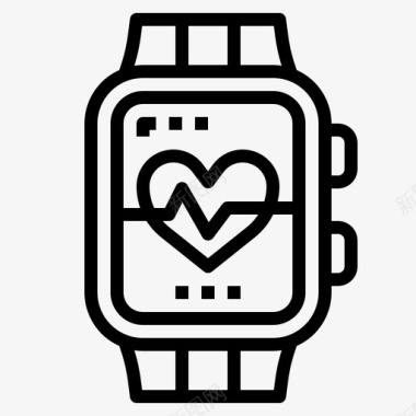 智能手表健康心脏图标图标