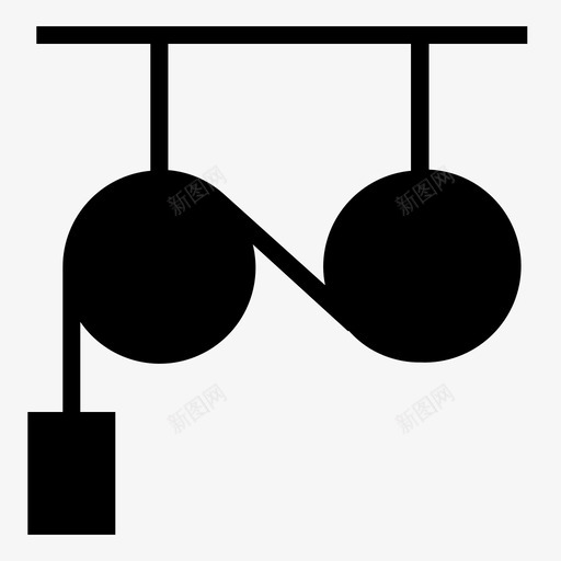 滑轮重力科学图标svg_新图网 https://ixintu.com 滑轮 科学 重力 雕文