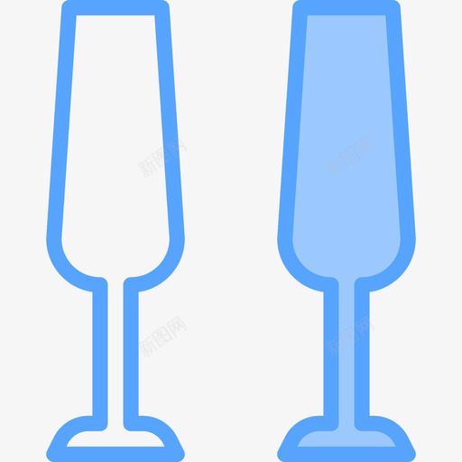 香槟饮料17蓝色图标svg_新图网 https://ixintu.com 蓝色 饮料17 香槟
