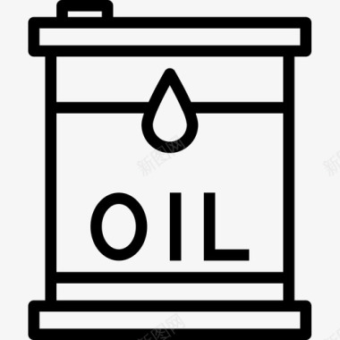 石油工业9线性图标图标