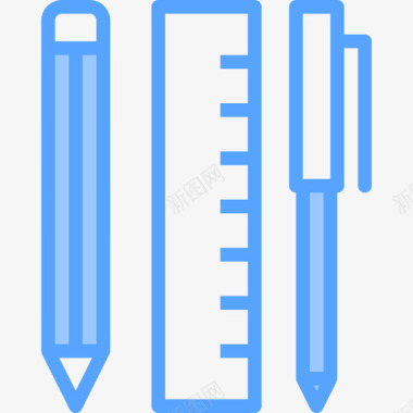 铅笔教育180蓝色图标图标