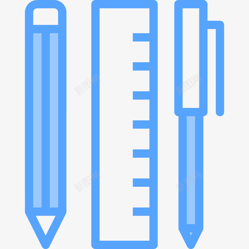 铅笔教育180蓝色图标svg_新图网 https://ixintu.com 教育180 蓝色 铅笔